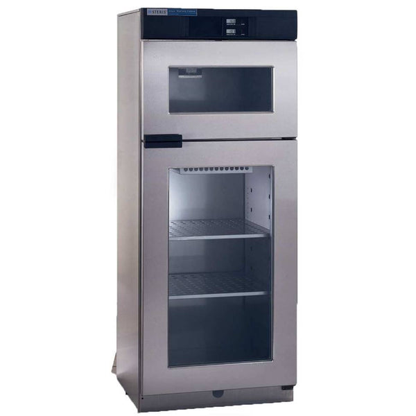 Steris QDJ06 Dual Compartment Glass Door Blanket Warmer Warming Cabine