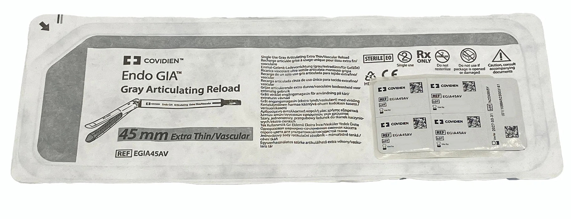 Covidien EGIA45AV Endo GIA Articulating Reload 45mm, New