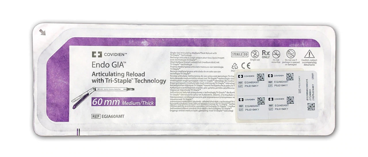 Covidien EGIA60AMT Endo GIA Reload, 60mm Reloads, Purple - New