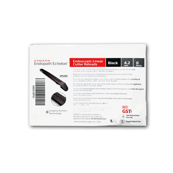 Ethicon Echelon Flex GST45T System 45 mm Reload, Black, 45mm x 4.2mm, 6 rows, Box of 12