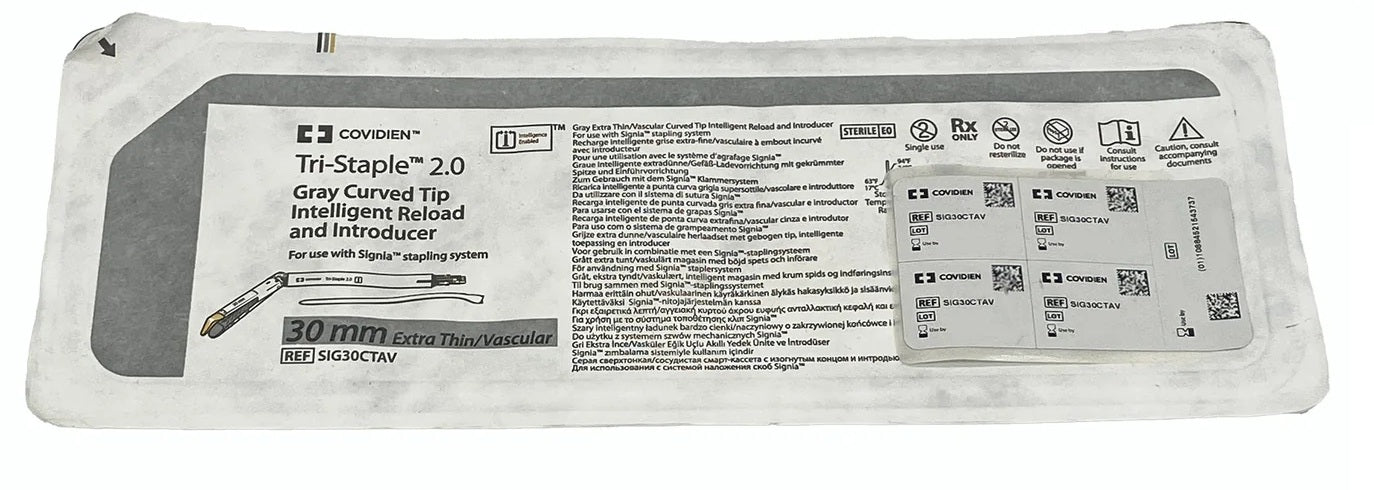 Covidien SIG30AVM Tri-Staple 2.0 Gray Intelligent Reload, 30mm, New