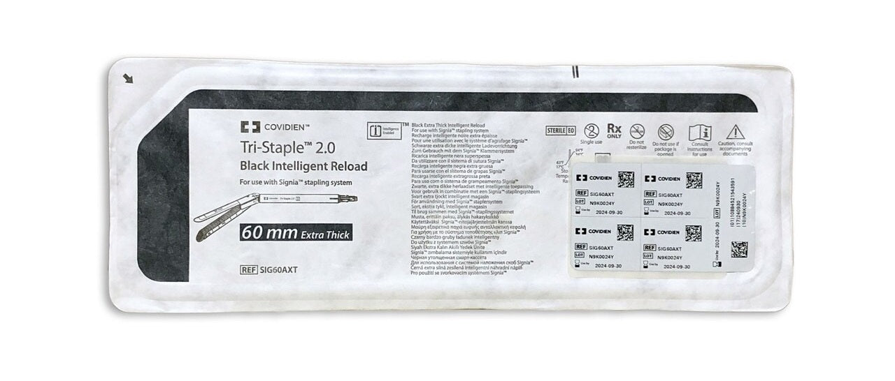 Covidien SIG60AXT Tri-Staple 2.0 Extra Thick Reload 60mm, Black, New