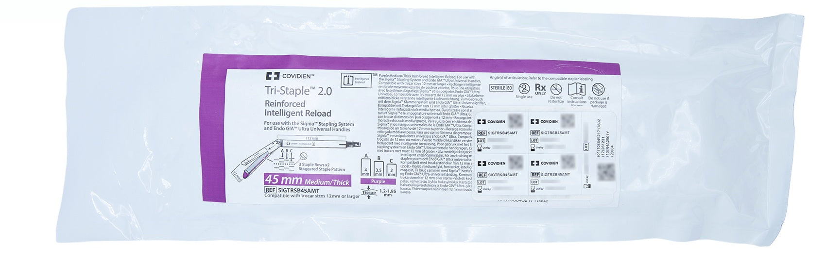Covidien SIGTRSB45AMT Signia Tri-staple 2.0 Reinforced Intelligent Reload, 45mm, New