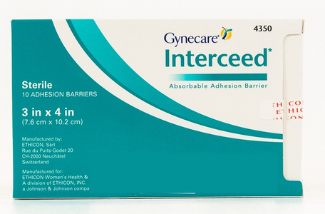 Ethicon 4350 Gynecare Interceed Absorbable Adhesion Barrier, 3inch x 4 ...