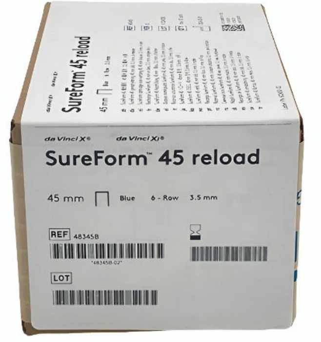 Intuitive Surgical 48345B DaVinci XI SureForm 45 Reload, 45MM 6 Row, Blue, Box of 12