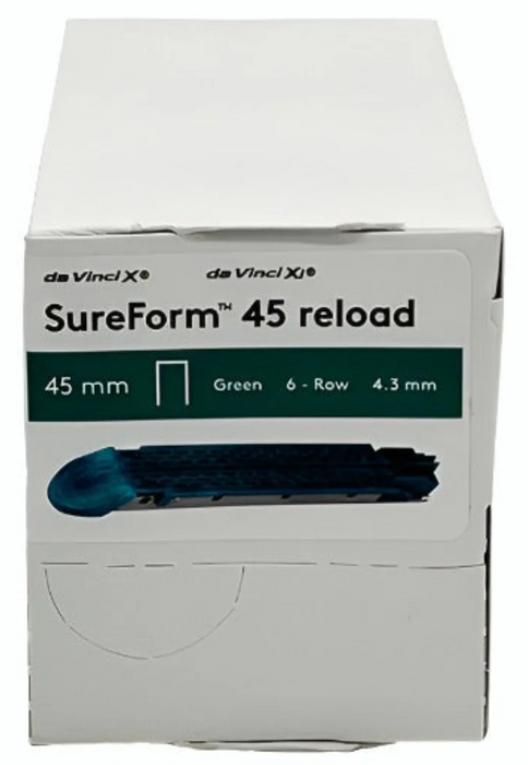Intuitive Surgical 48345G DaVinci XI SureForm 45 Reload, 45MM 6 Row, Green, Box of 12