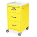 Harloff M-Series Short Isolation Mini Cart, Three Drawers, Key Lock, (Mini Line)