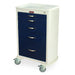 Harloff M-Series Tall Anesthesia Cart, Medium Width, Five Drawers, Key Lock