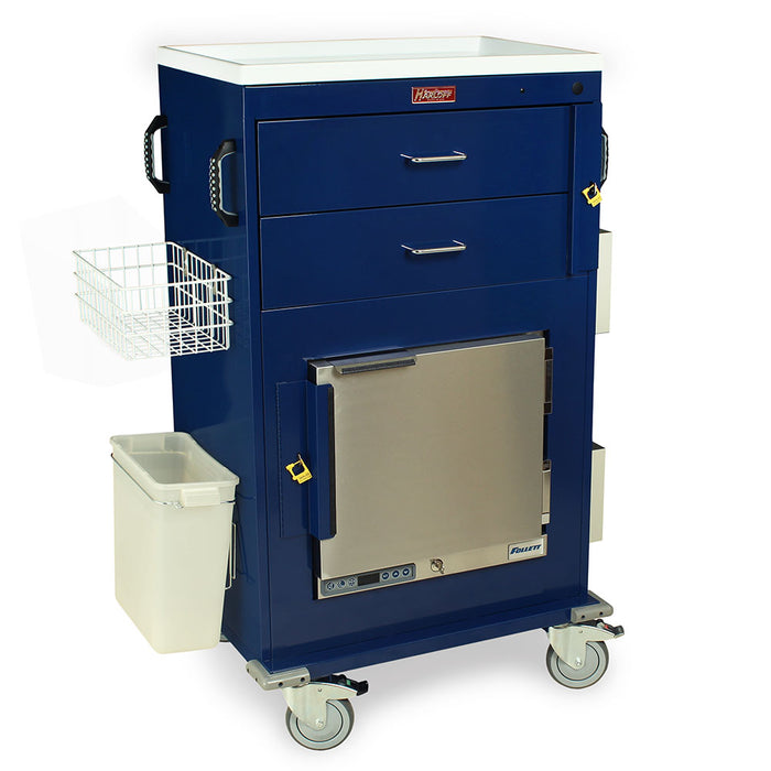 Harloff Malignant Hyperthermia Cart with 1.0 Cubic Feet Medical Grade Refrigerator