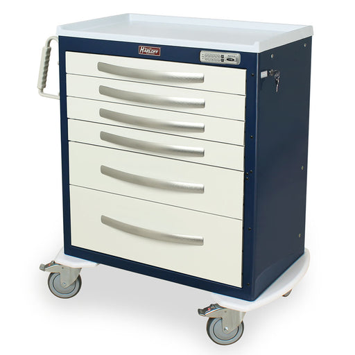 Harloff A-Series Lightweight E-Lock Anesthesia Cart, Medium Height, Standard Width