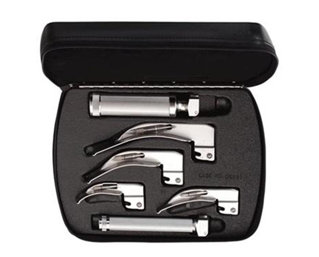 Welch Allyn 68096 Standard (Lamp) Miller Laryngoscope Set with Case ...