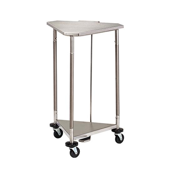 Clinton 18 in. Stainless Steel Triangular Hamper with Lid - Alternative Source Medical