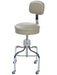 Pedigo Adjustable Chrome Operating Room Stool With Backrest - Alternative Source Medical