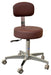 Pedigo Pneumatic Height Adjustment Exam Stool with Backrest and Aluminum Base - Alternative Source Medical