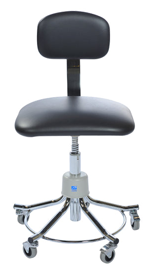 Pedigo Screw Shaft Height Adjustment Stool with Backrest - Alternative Source Medical