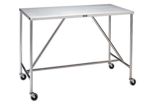 Pedigo Large-Sized Stainless Steel Instrument Table with H Brace - Alternative Source Medical