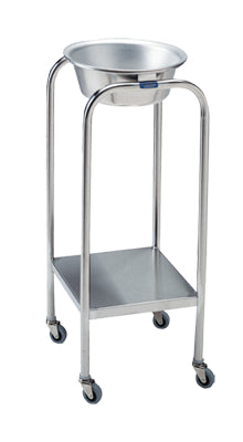 Pedigo Stainless Steel Single Basin Stand With 1 Stainless Steel Basin & Lower Shelf - Alternative Source Medical